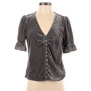 NWT Madewell Velvet Blouse (2)